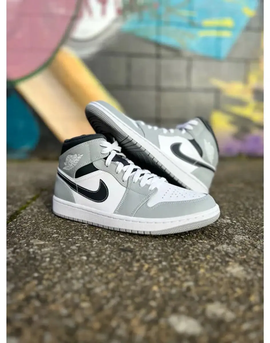 Jordan 1 Mid Light Smoke Grey GS - afbeelding 6 van 6