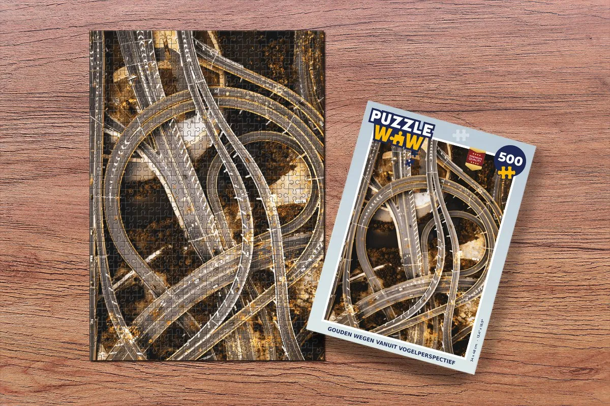 PuzzleWow Snelweg Legpuzzel 500 Stuks - Multicolor