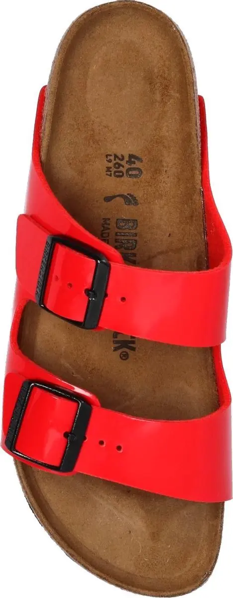 Birkenstock Arizona Dames Slippers Birko-flor Cherry Narrow-fit maat 36