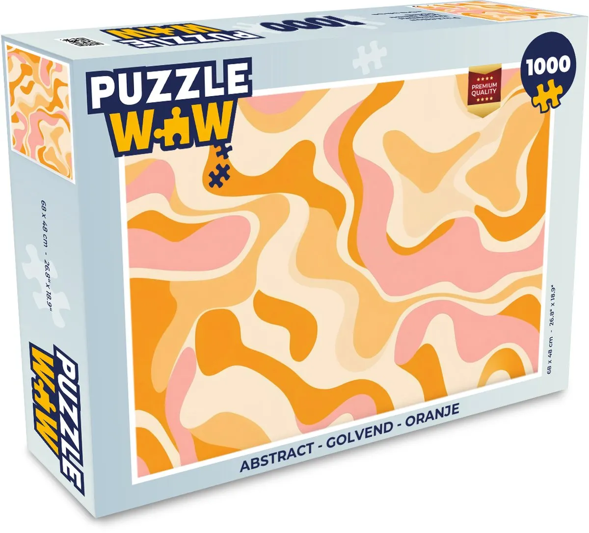 PuzzleWow Abstract Golvend Legpuzzel 1000 Stuks - Oranje