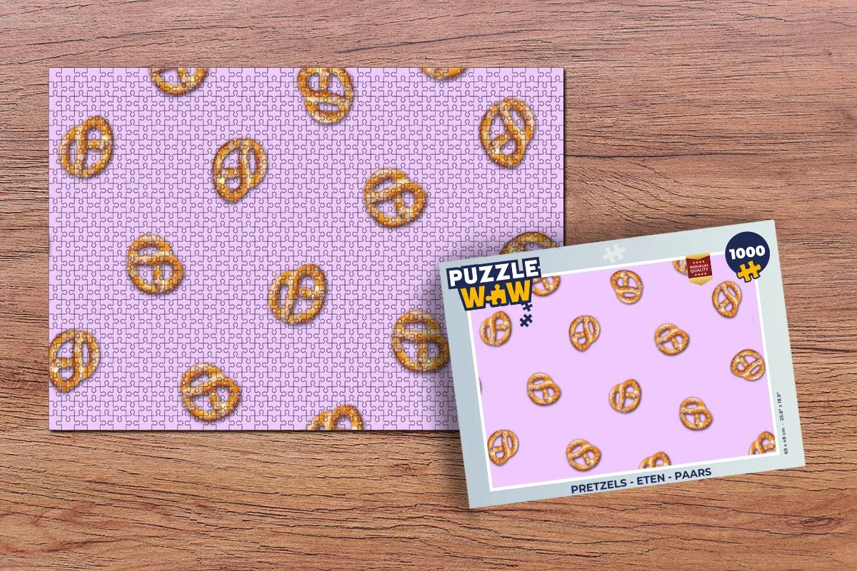 PuzzleWow Pretzels Legpuzzel 1000 Stuks - Paars