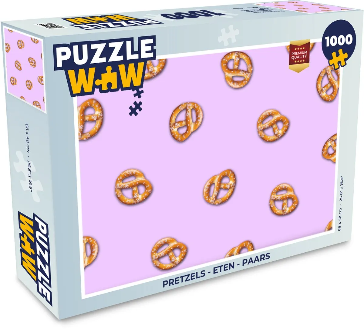 PuzzleWow Pretzels Legpuzzel 1000 Stuks - Paars
