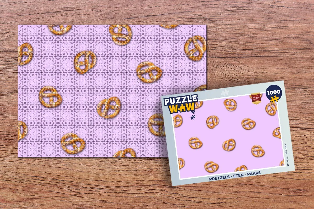 PuzzleWow Pretzels Legpuzzel 1000 Stuks - Paars