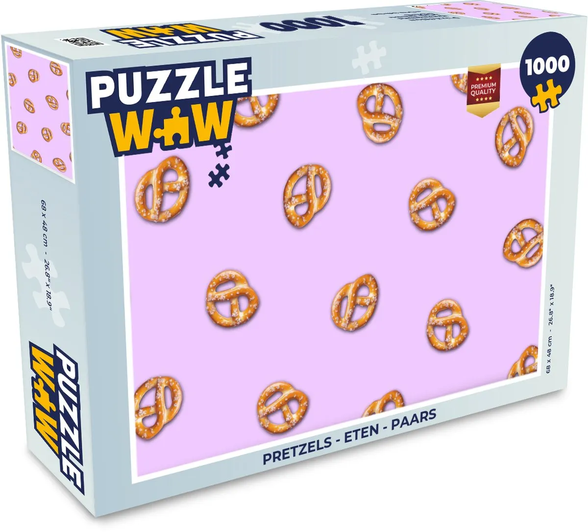 PuzzleWow Pretzels Legpuzzel 1000 Stuks - Paars