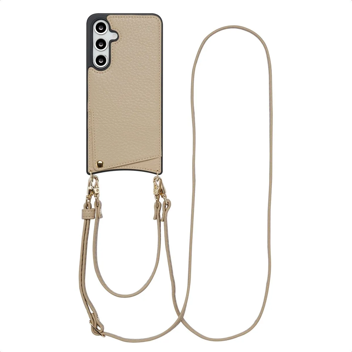 Selencia Hoesje Samsung Galaxy S24 FE - Beige - 2 Pasjes