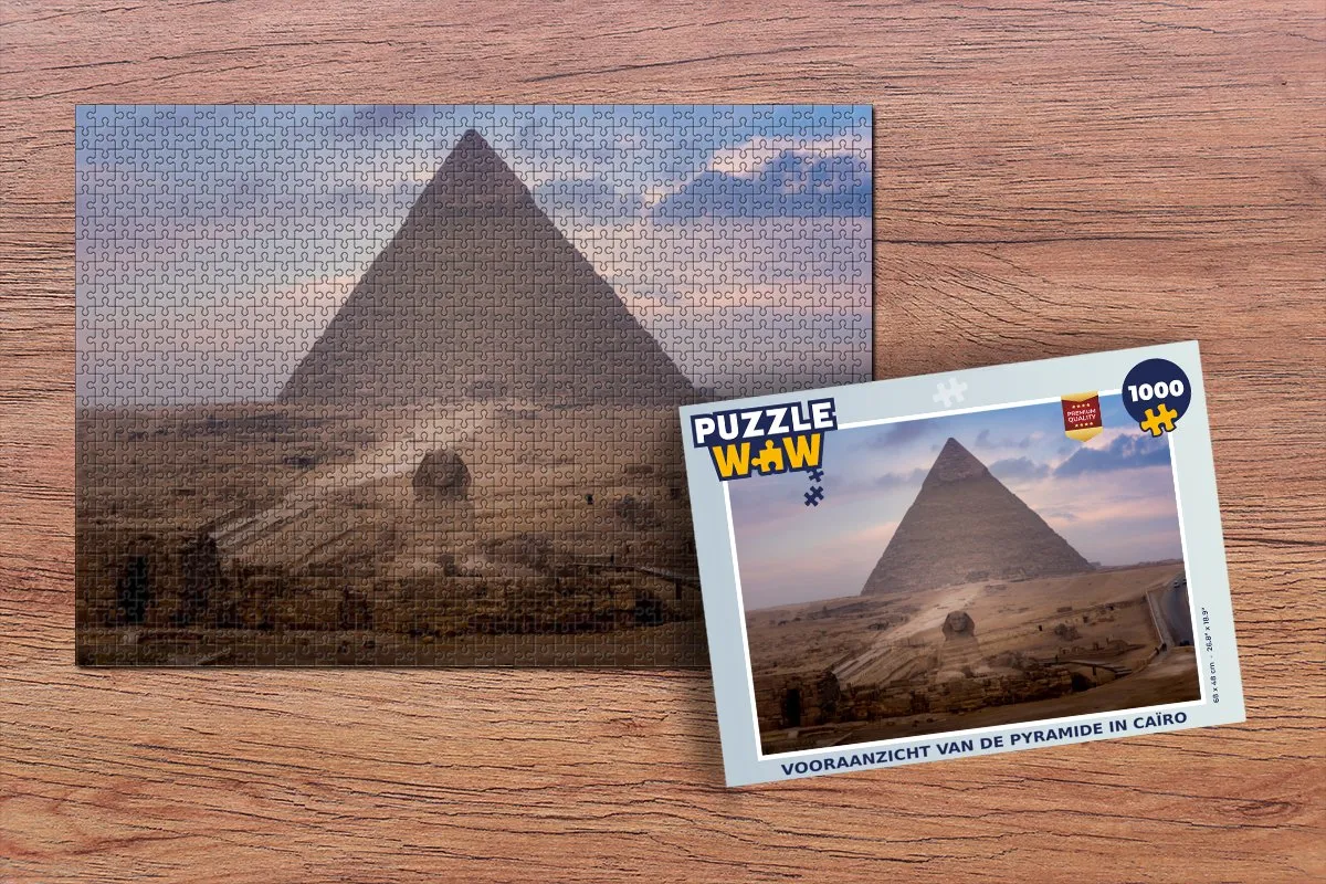 PuzzleWow Legpuzzel Caïro Pyramide 1000 Stuks - Multicolor