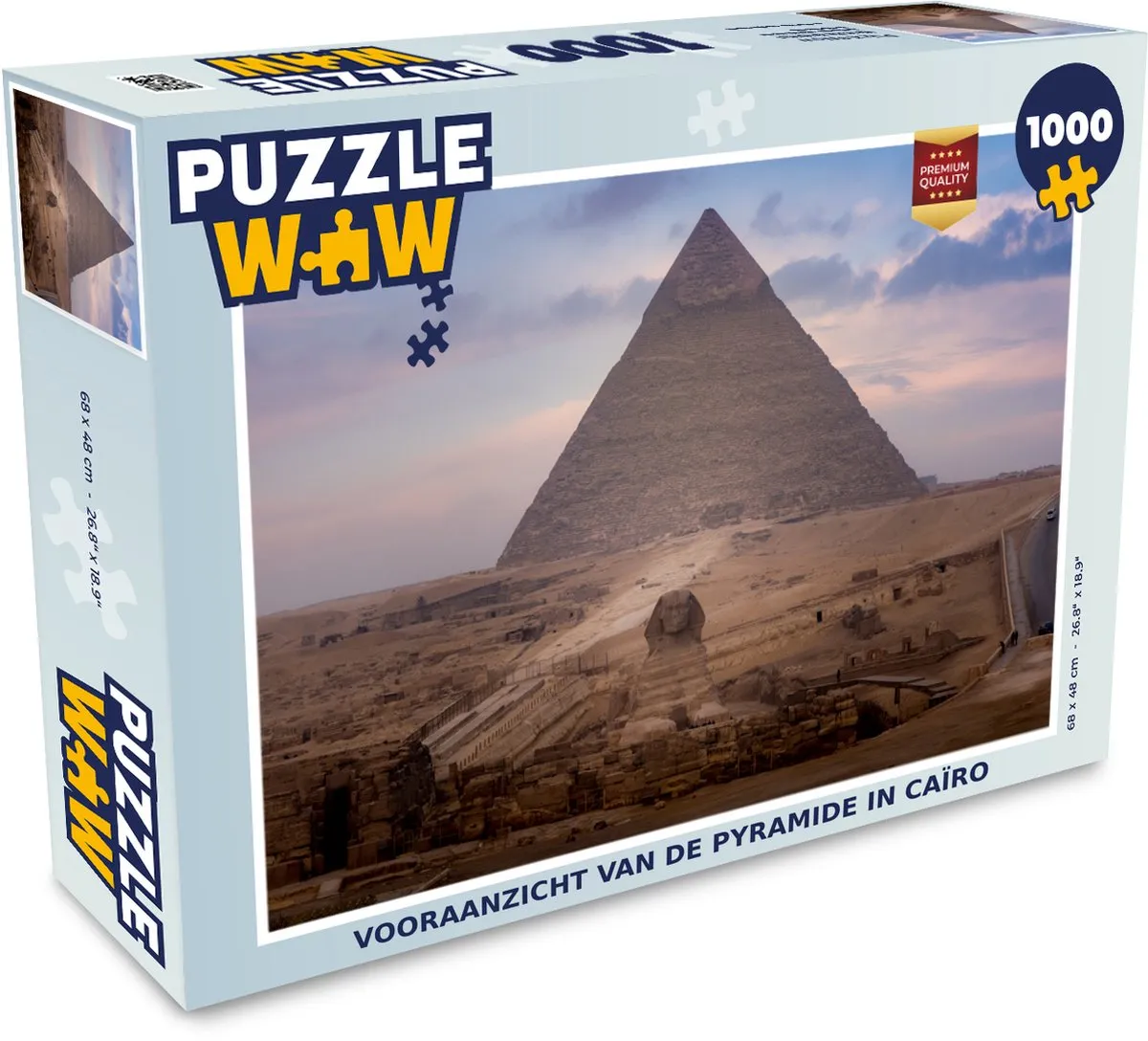 PuzzleWow Legpuzzel Caïro Pyramide 1000 Stuks - Multicolor