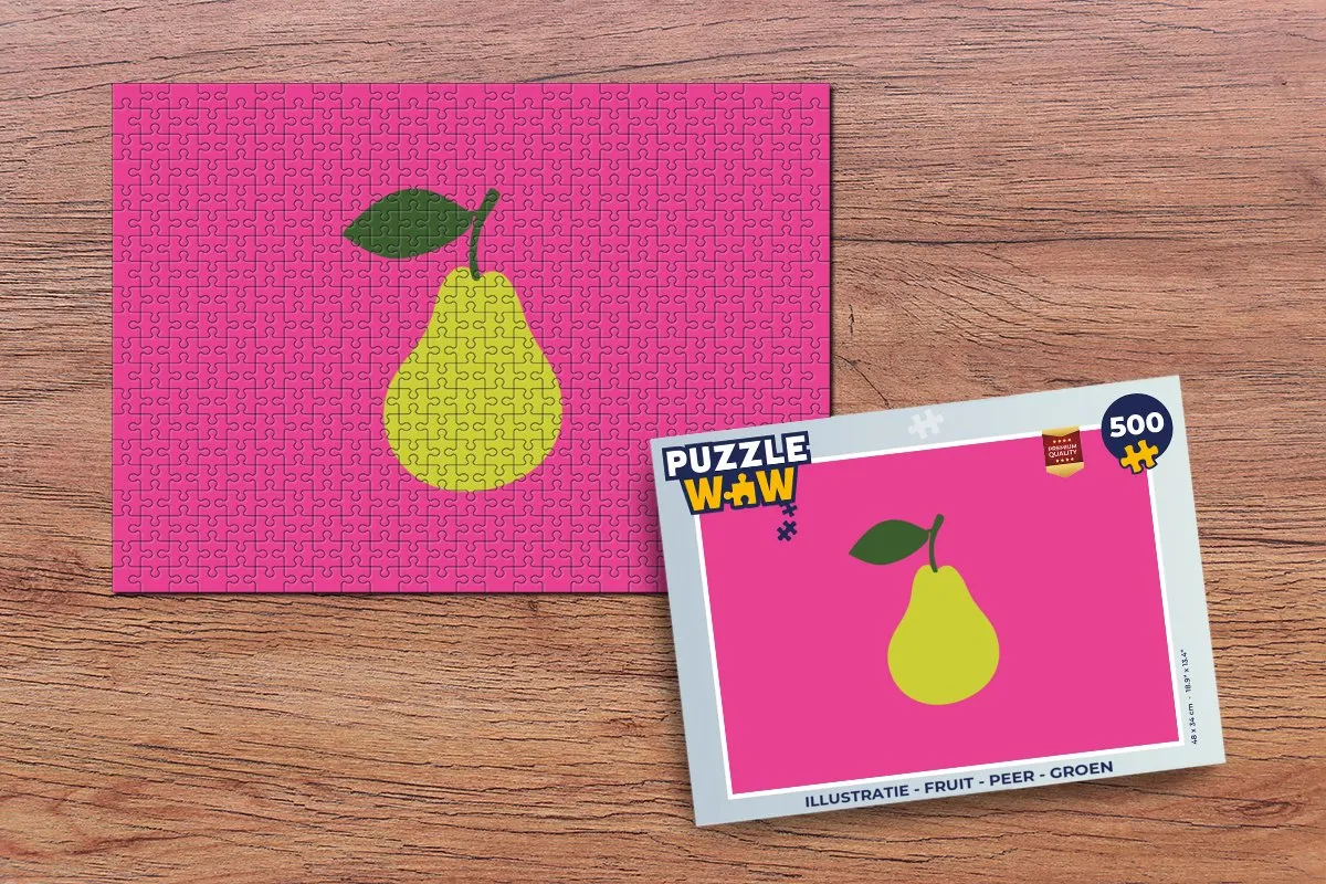 PuzzleWow Fruit Peer Legpuzzel 500 Stuks - Groen