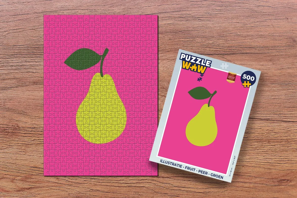 PuzzleWow Fruit Peer Legpuzzel 500 Stuks - Groen