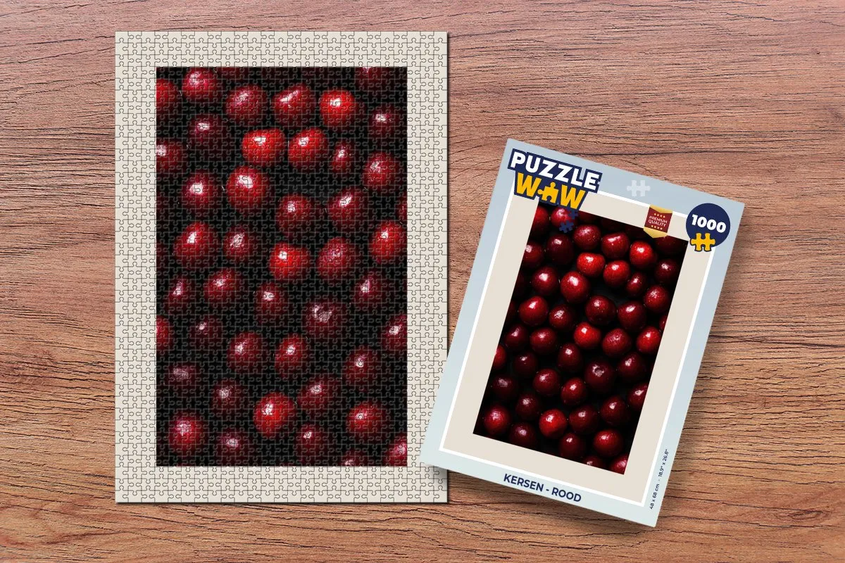 PuzzleWow Kersen Legpuzzel 1000 Stuks - Rood