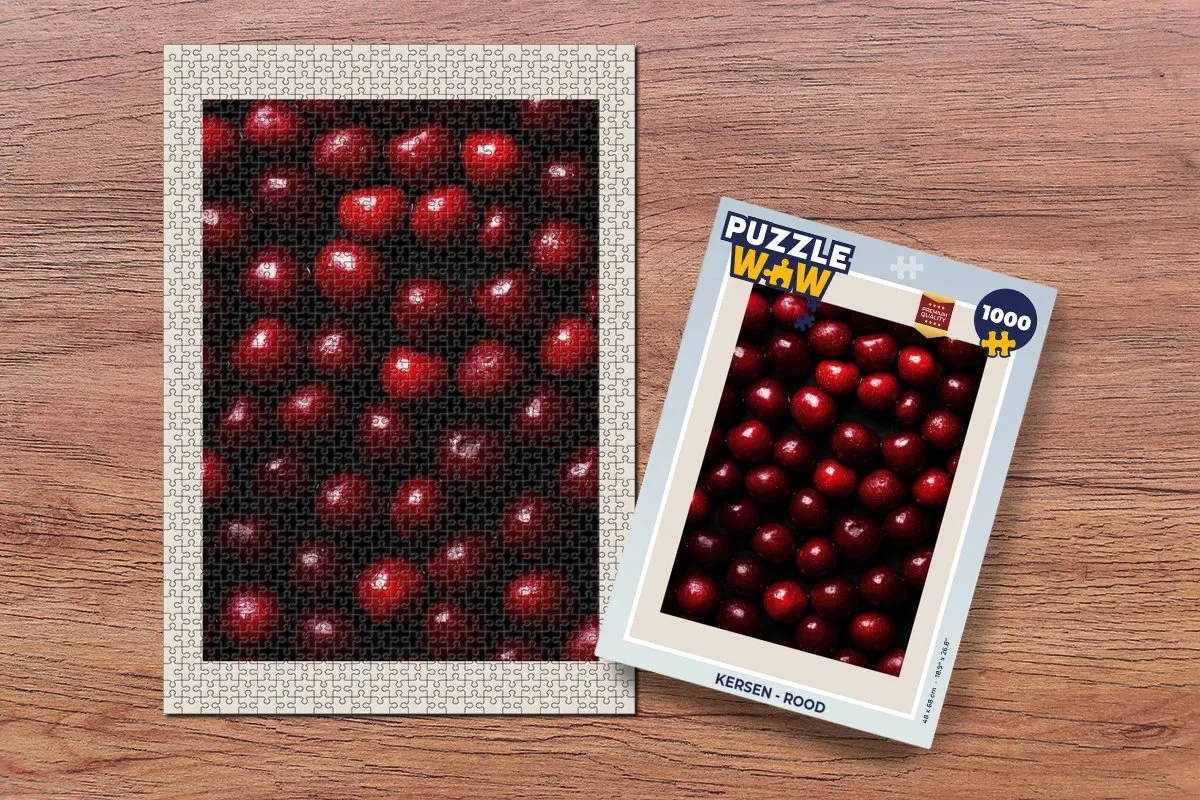 PuzzleWow Kersen Legpuzzel 1000 Stuks - Rood