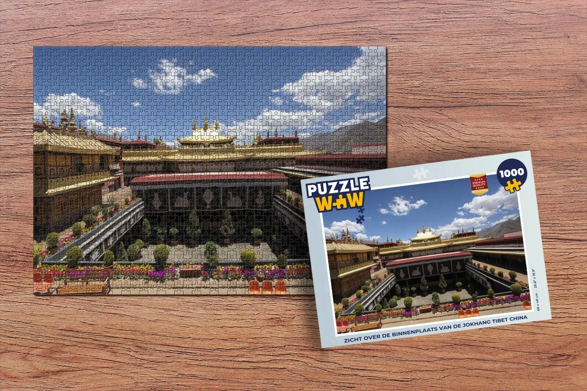 PuzzleWow Legpuzzel Jokhang Tibet China 1000 Stuks - Multicolor