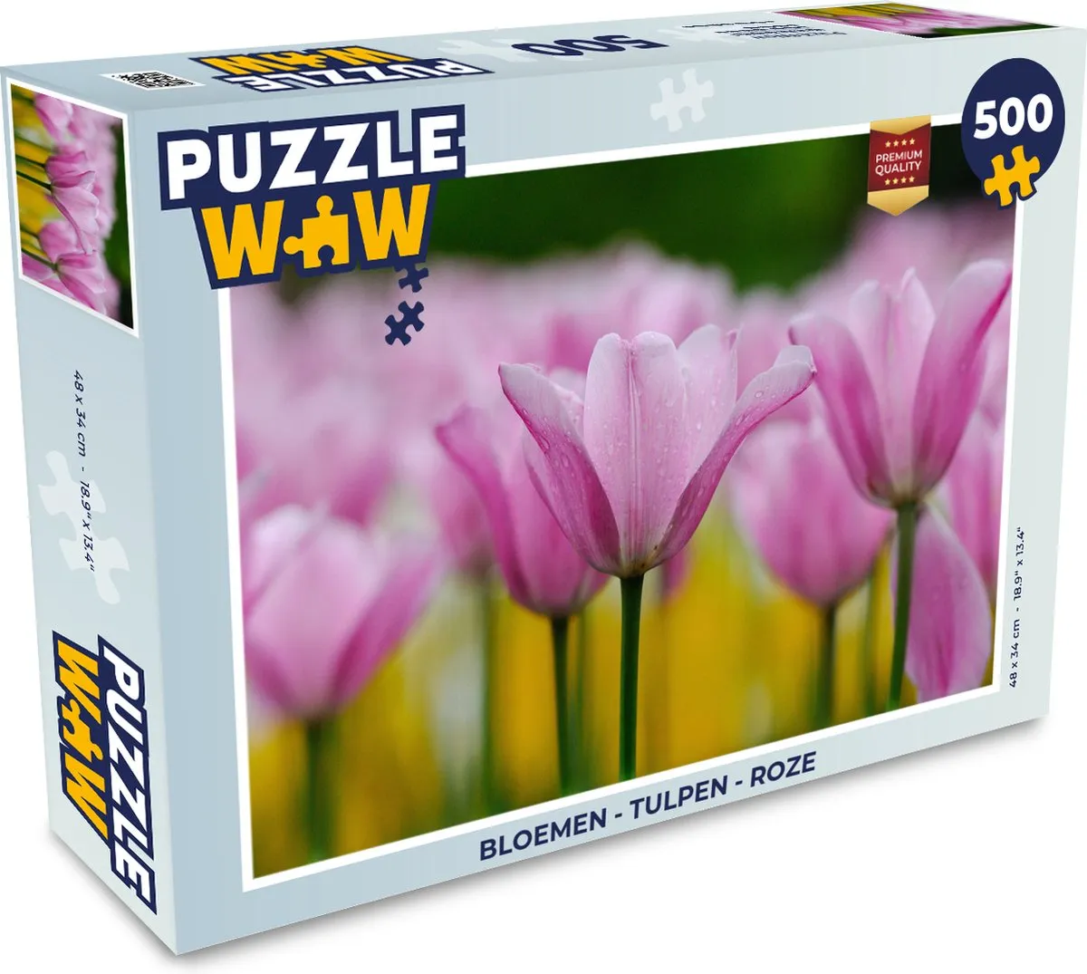 PuzzleWow Bloemen Tulpen Legpuzzel 500 Stuks - Multicolor
