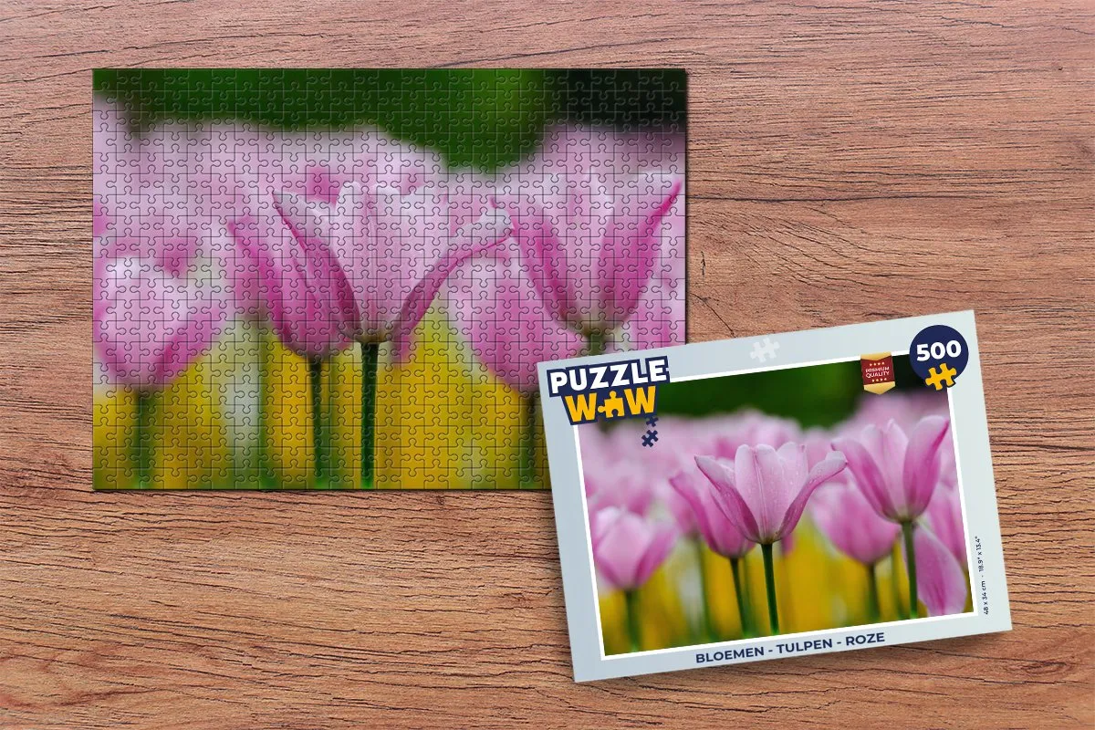 PuzzleWow Bloemen Tulpen Legpuzzel 500 Stuks - Multicolor