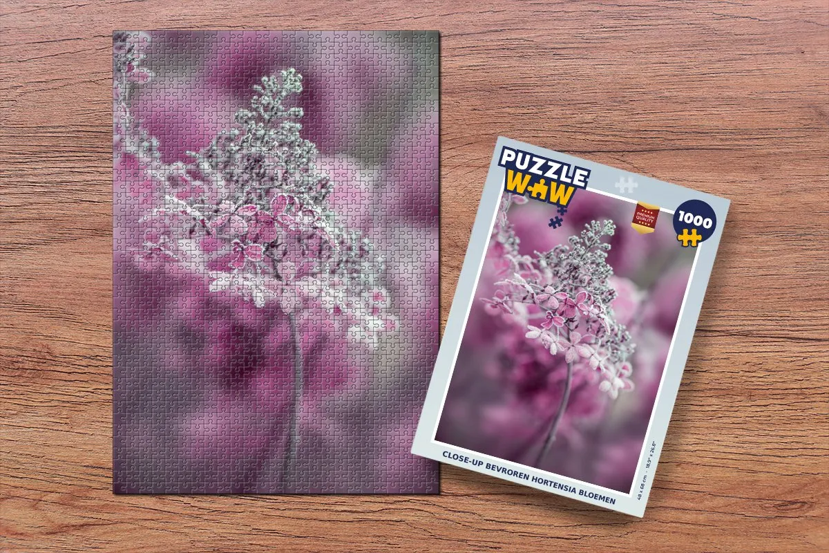 PuzzleWow Close-up Hortensia Legpuzzel 1000 Stuks - Multicolor