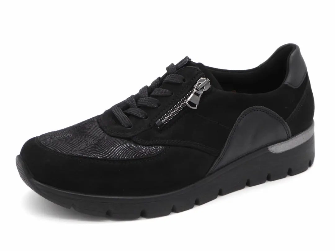 Wäldlaufer OrthoTritt Dames Sneaker 626K02-605-001 - Zwart - Wijdte K