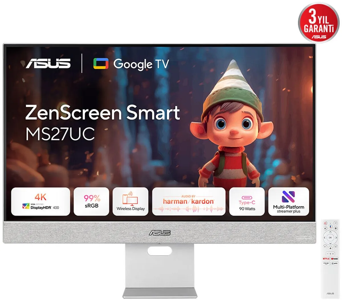 ASUS ZenScreen MS27UC Smart Monitor 4K
