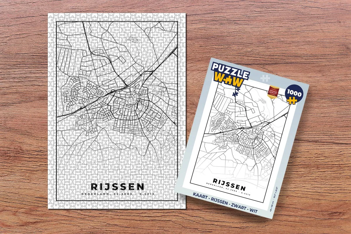 PuzzleWow Rijssen Legpuzzel 1000 Stuks - Multicolor