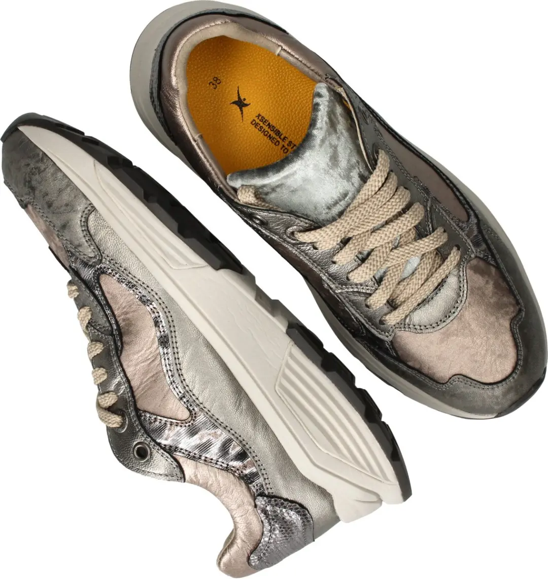 Xsensible Milau Sneakers - Dames - Zilverkleurig - 36 - afbeelding 3 van 6