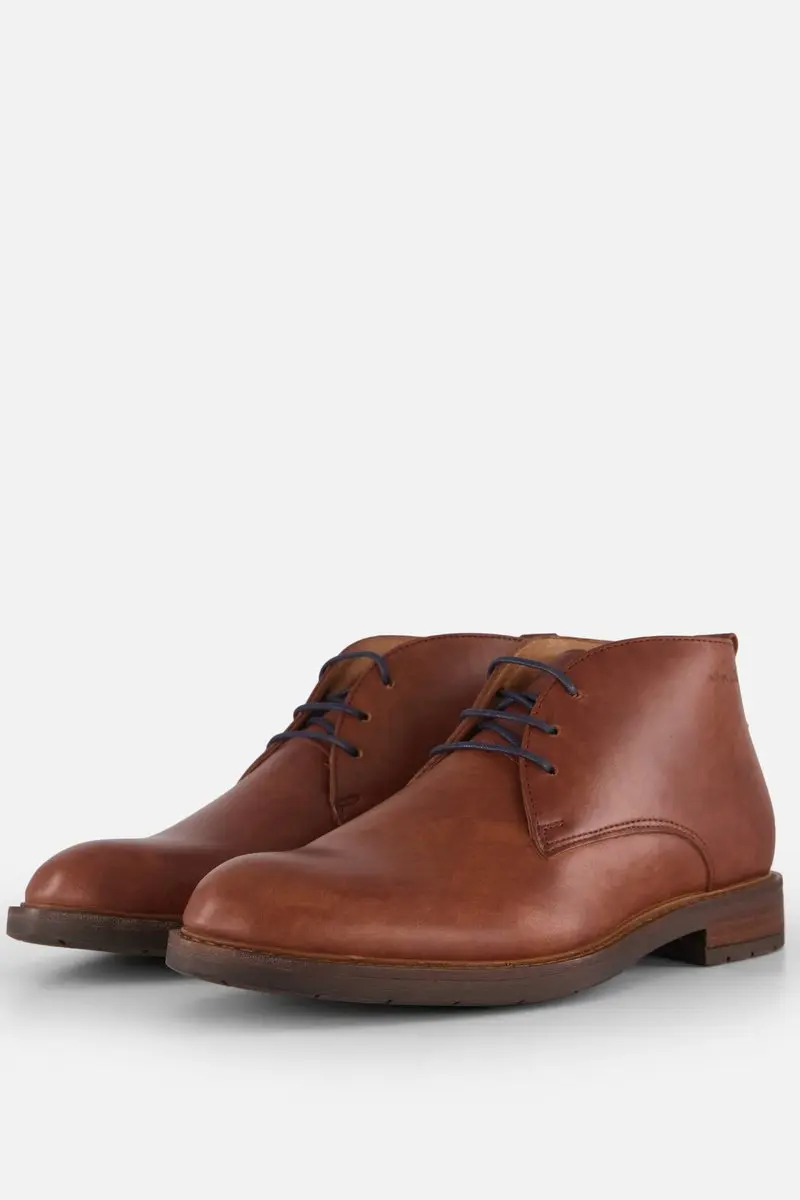 Van Lier Veterschoenen cognac Leer