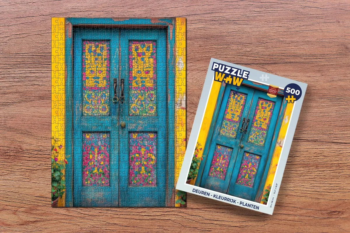 PuzzleWow Deuren Bloemen Geel Legpuzzel 500 Stuks - MPN 8721179514779