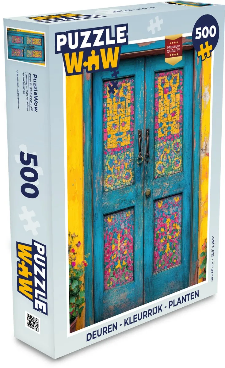 PuzzleWow Deuren Bloemen Geel Legpuzzel 500 Stuks - MPN 8721179514779