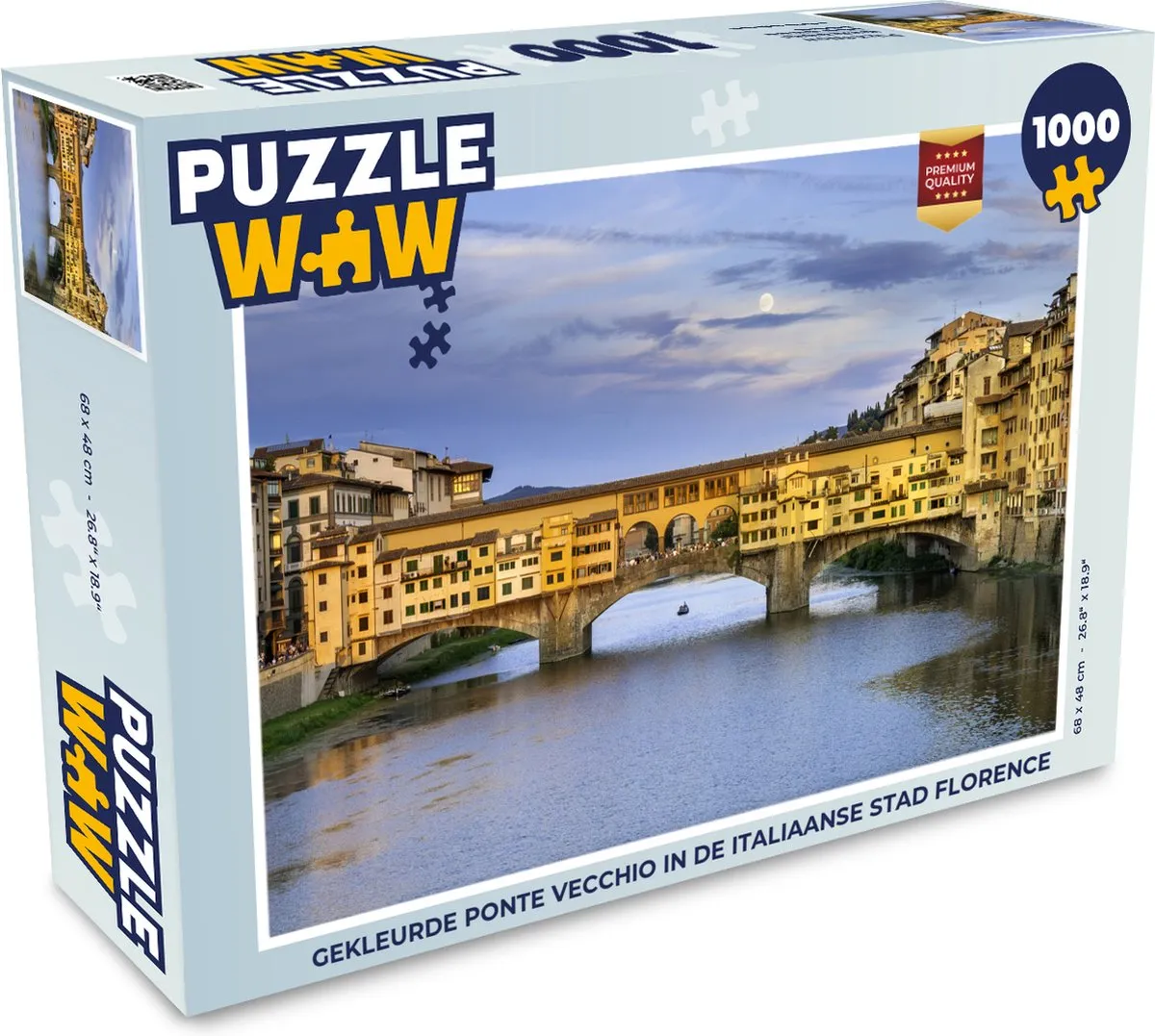 PuzzleWow Ponte Vecchio Legpuzzel 1000 Stuks - Multicolor