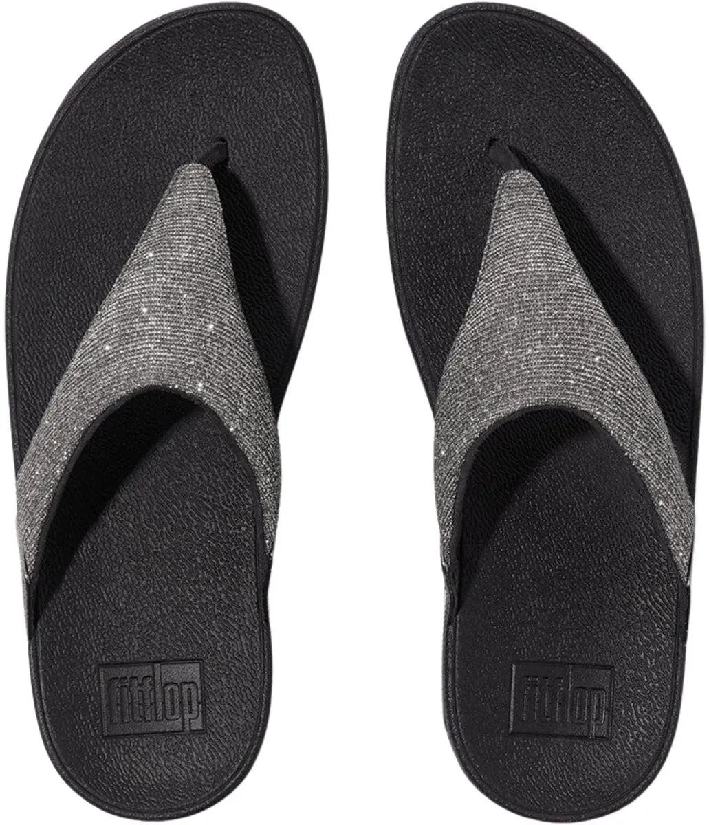 FitFlop Lulu Shimmerlux Teenslippers FZ7 - 37 - Zilver/Zwart - afbeelding 6 van 6