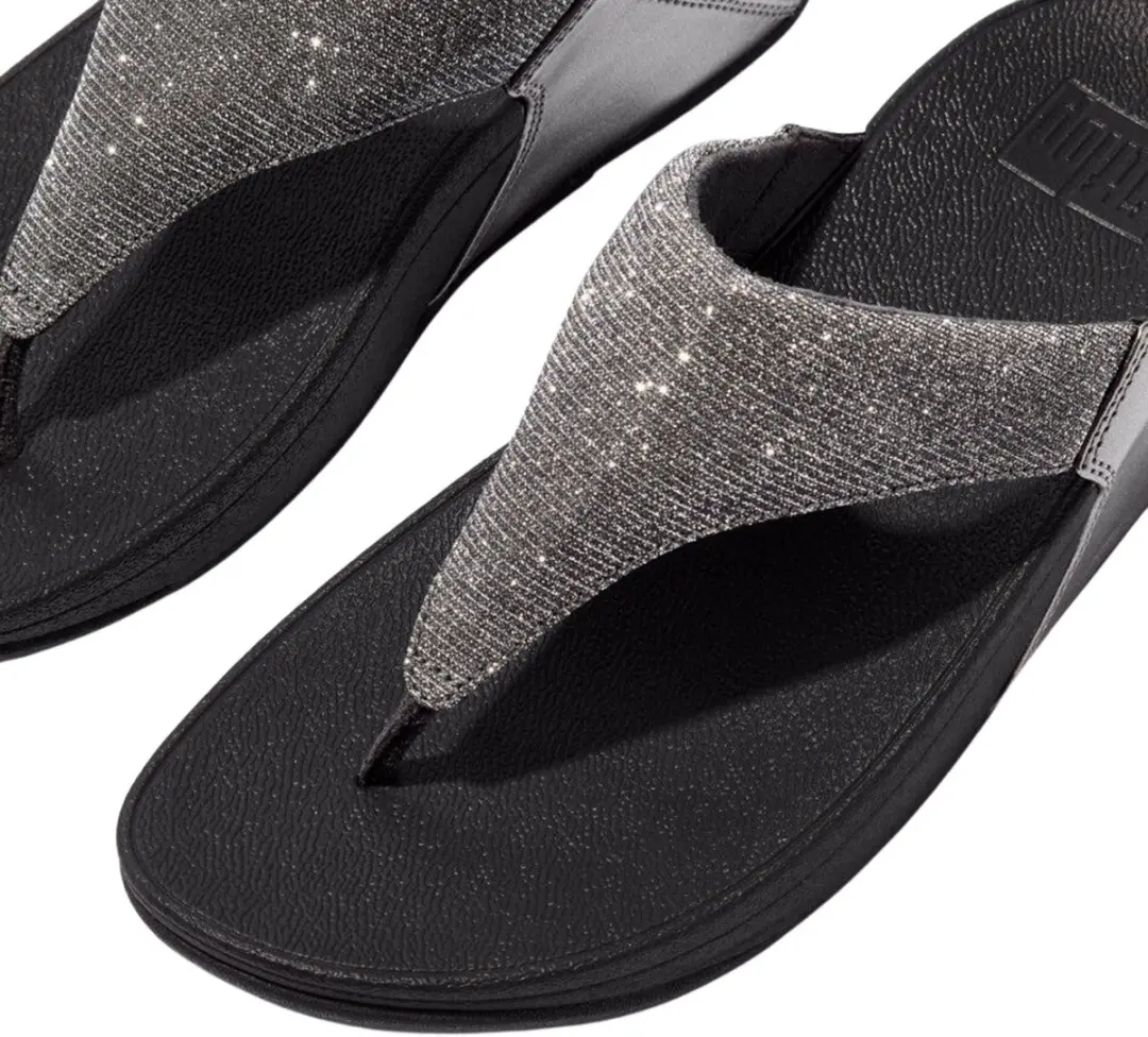 FitFlop Lulu Shimmerlux Teenslippers FZ7 - 37 - Zilver/Zwart - afbeelding 5 van 6