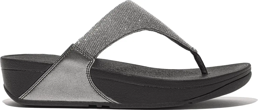 FitFlop Lulu Shimmerlux Teenslippers FZ7 - 37 - Zilver/Zwart - afbeelding 2 van 6