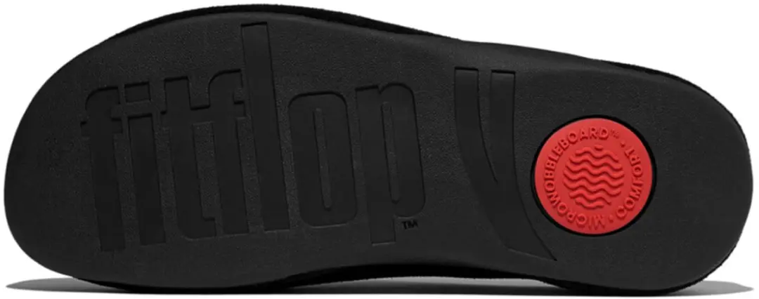 FitFlop Shuv Tumbled-Leather Clogs - Maat 38 - Zwart - afbeelding 6 van 6