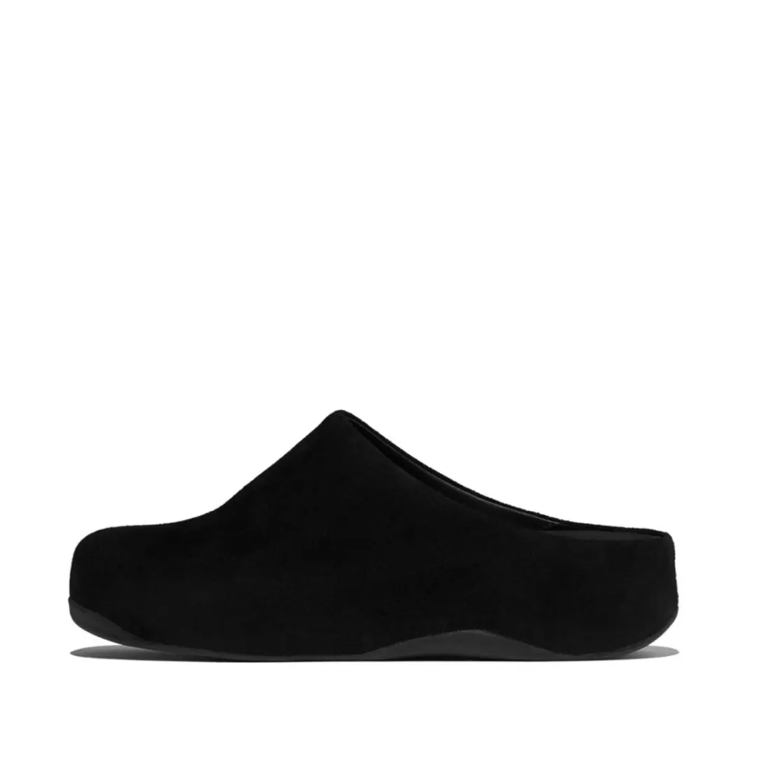 FitFlop Shuv Tumbled-Leather Clogs - Maat 38 - Zwart - afbeelding 5 van 6