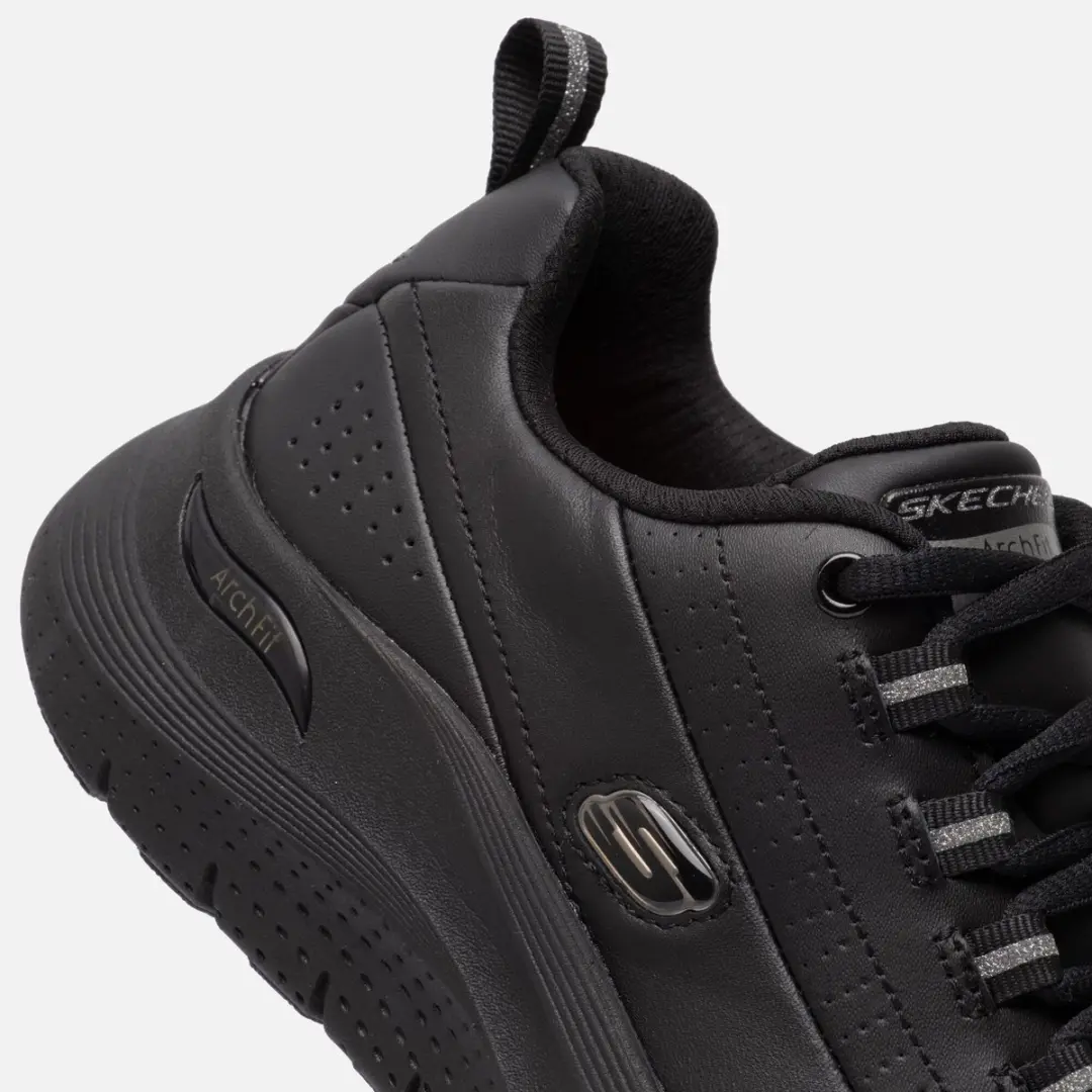 Skechers Arch Fit 2.0 Star Bound Dames Veterschoenen - 38 - Zwart - afbeelding 6 van 6
