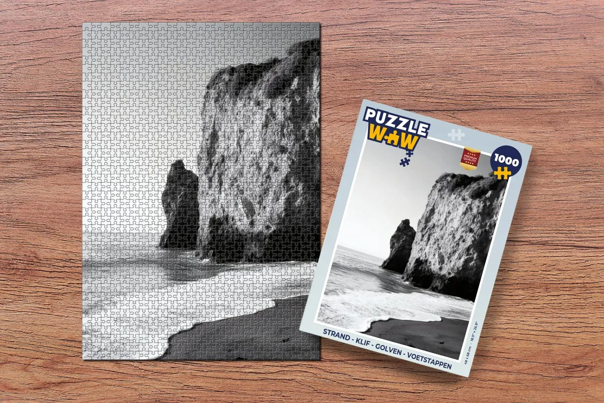 PuzzleWow Legpuzzel 1000 Stuks Strand - Klif - Golven