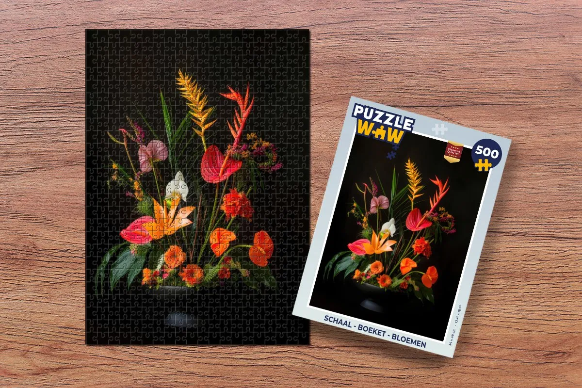 PuzzleWow Boeket Bloemen Legpuzzel 500 Stuks - MPN 8721179515493