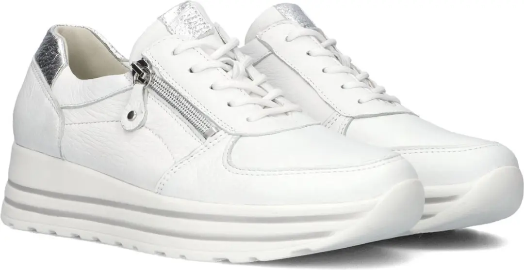 Wäldlaufer Lana Dames Lage Sneakers - Wijdte H - Wit/Beige - afbeelding 4 van 6
