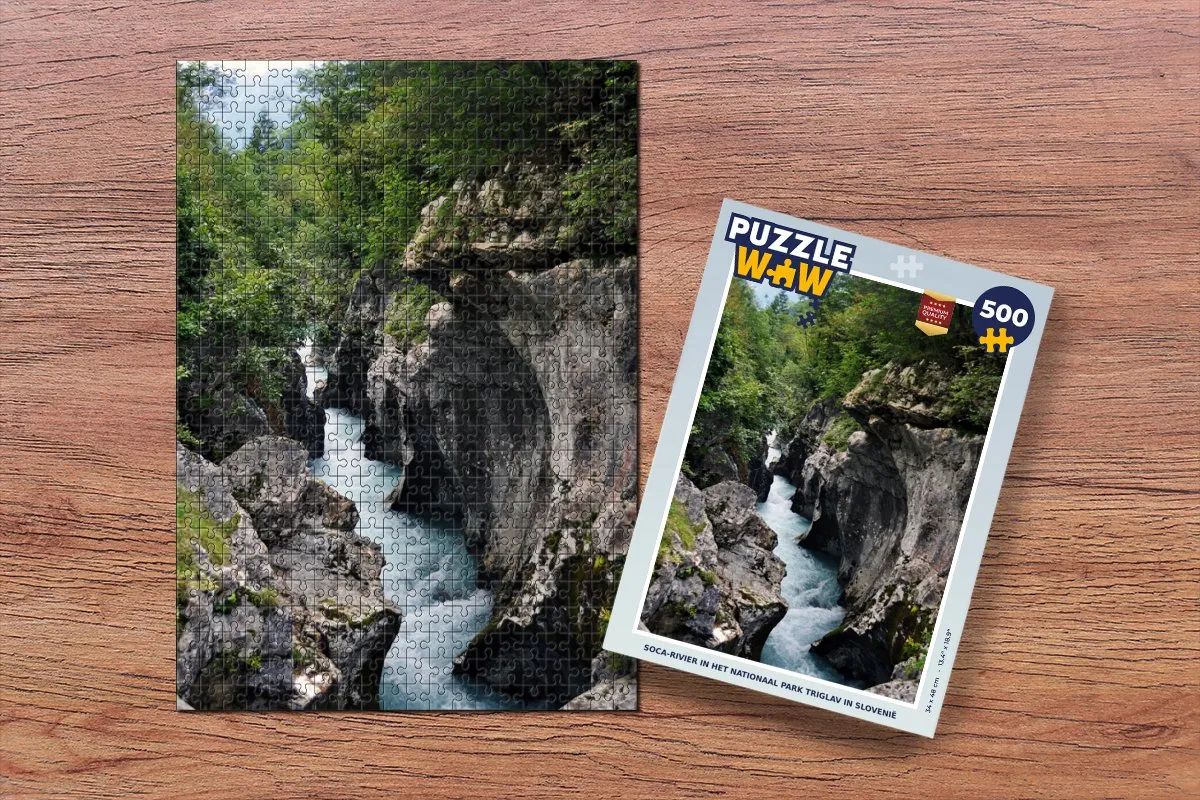 PuzzleWow Legpuzzel Soca-rivier Triglav 500 Stuks - Multicolor