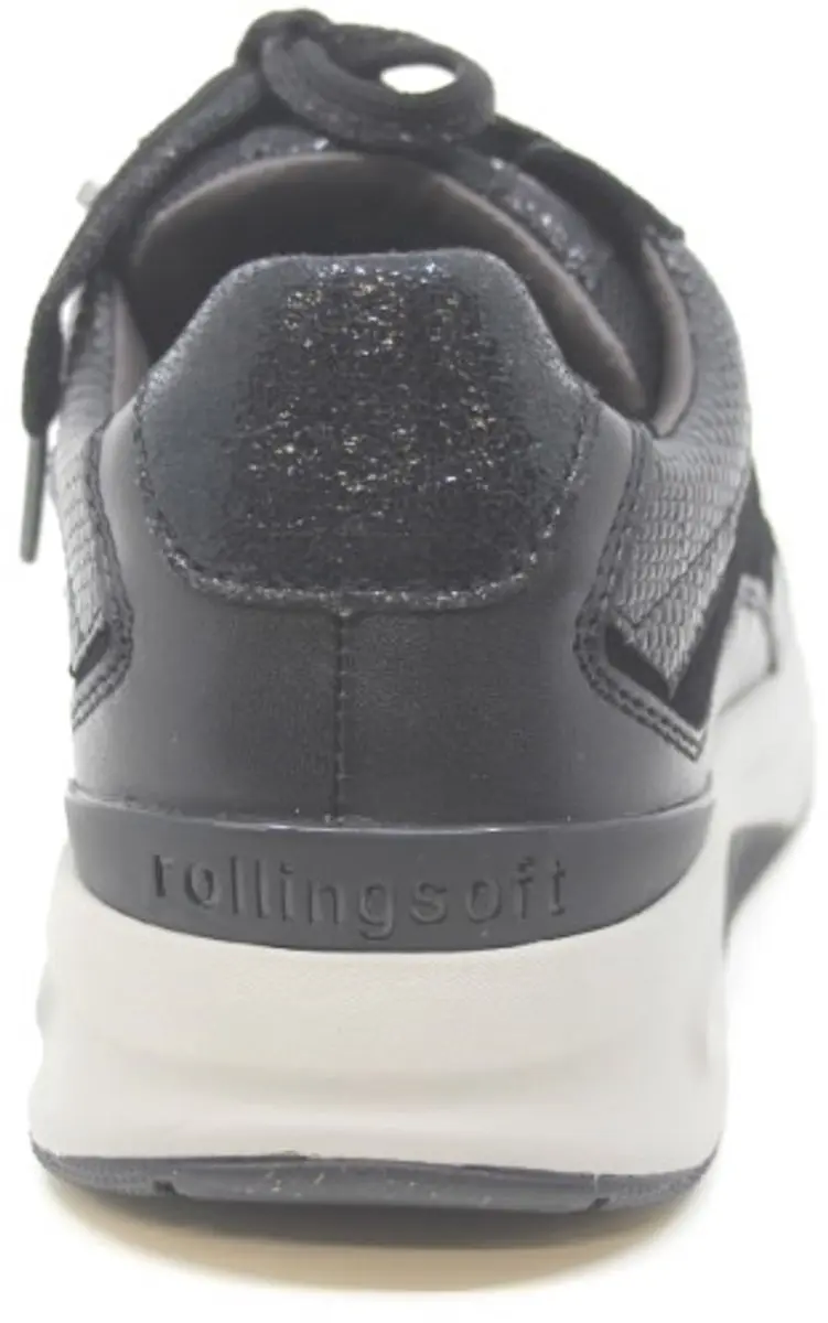 Gabor Rolling Soft Sneakers 0103.02.001 - Zwart Leer - 39 - afbeelding 6 van 6