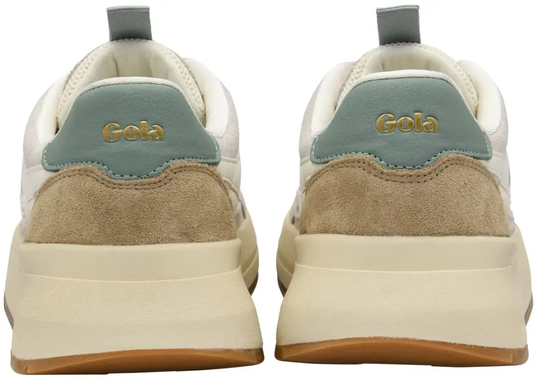 Gola Phoenix CLB778 Suède Damesschoenen - 38 - Off White/Light Caramel/Green Mist - afbeelding 5 van 5