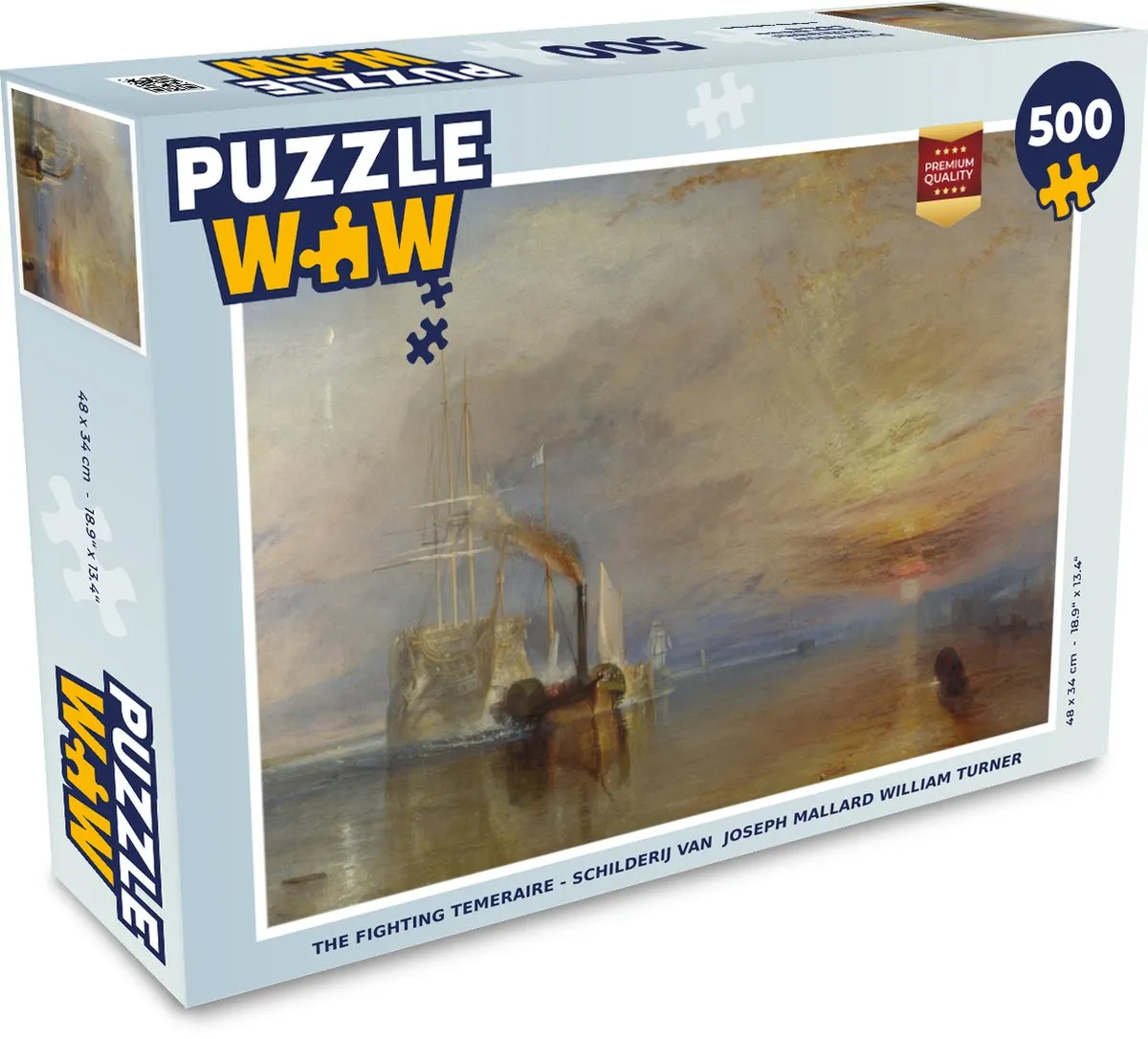 PuzzleWow The Fighting Temeraire Legpuzzel 500 Stuks - Multicolor
