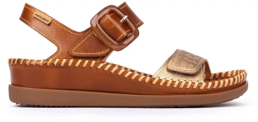 Pikolinos Sandaal Cadaques W8K 0555C1 Brandy Bruin Brons Combi