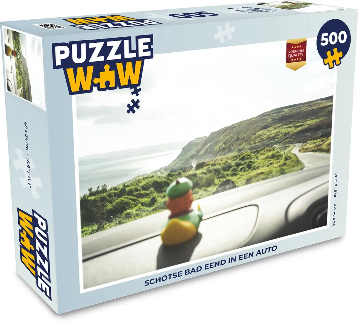 PuzzleWow Badeend Auto Bergen Legpuzzel 500 Stuks - Multicolor