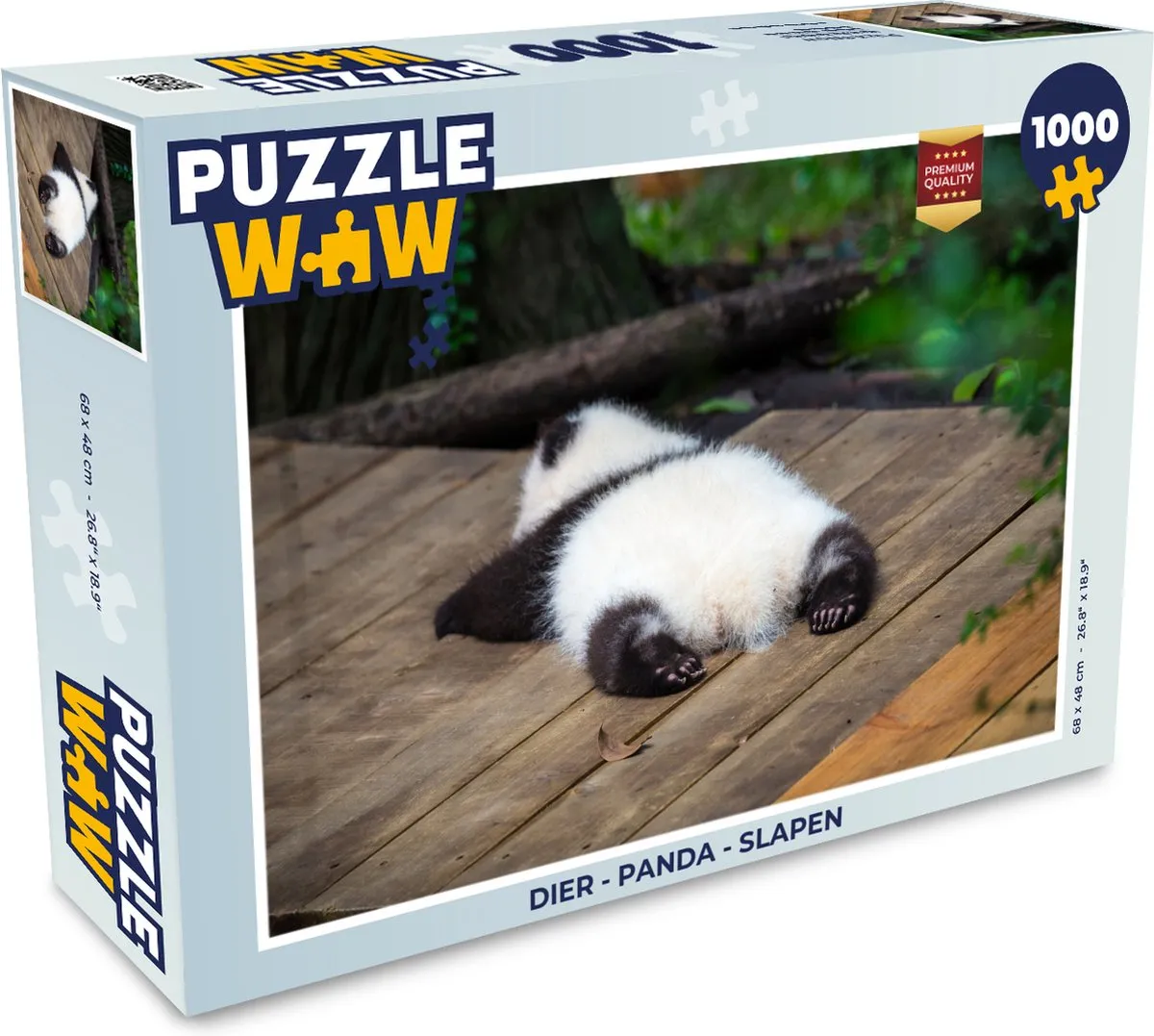 PuzzleWow Panda Legpuzzel 1000 Stuks - Multicolor