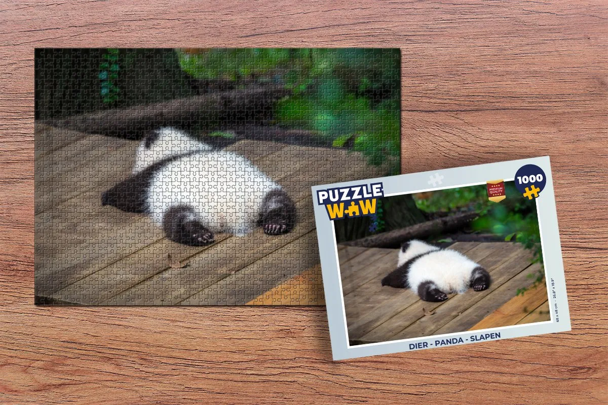 PuzzleWow Panda Legpuzzel 1000 Stuks - Multicolor