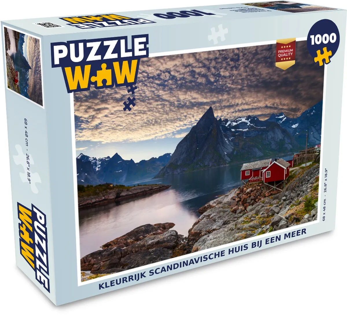 PuzzleWow Legpuzzel 1000 Stuks - Kleurrijk Scandinavisch Huis Multicolor