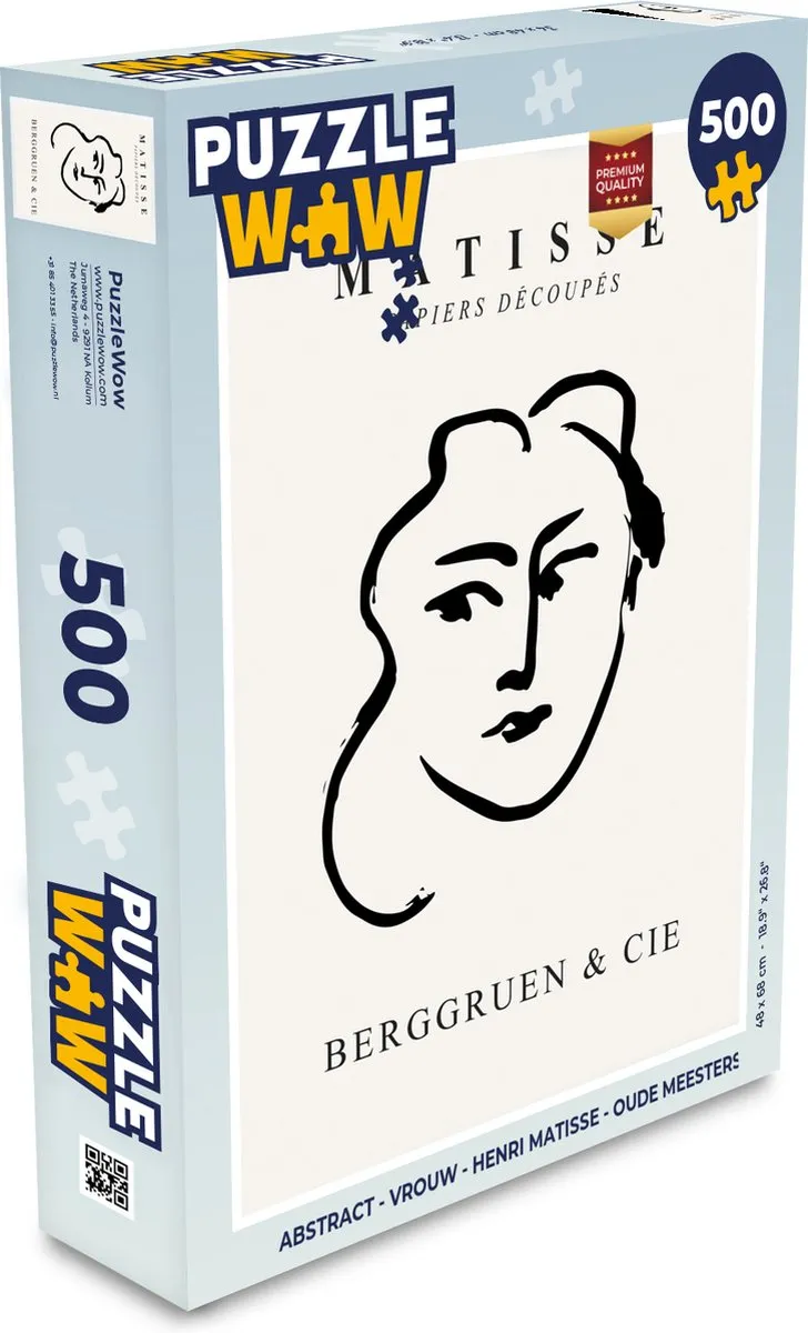 PuzzleWow Abstract Legpuzzel Henri Matisse 500 Stuks - Multicolor