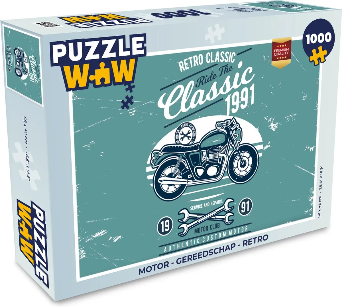 PuzzleWow Motor Legpuzzel 1000 Stuks - Multicolor