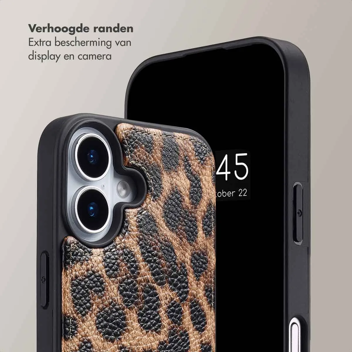 Selencia iPhone 17 Hoesje - Leopard - 2 Pasjes