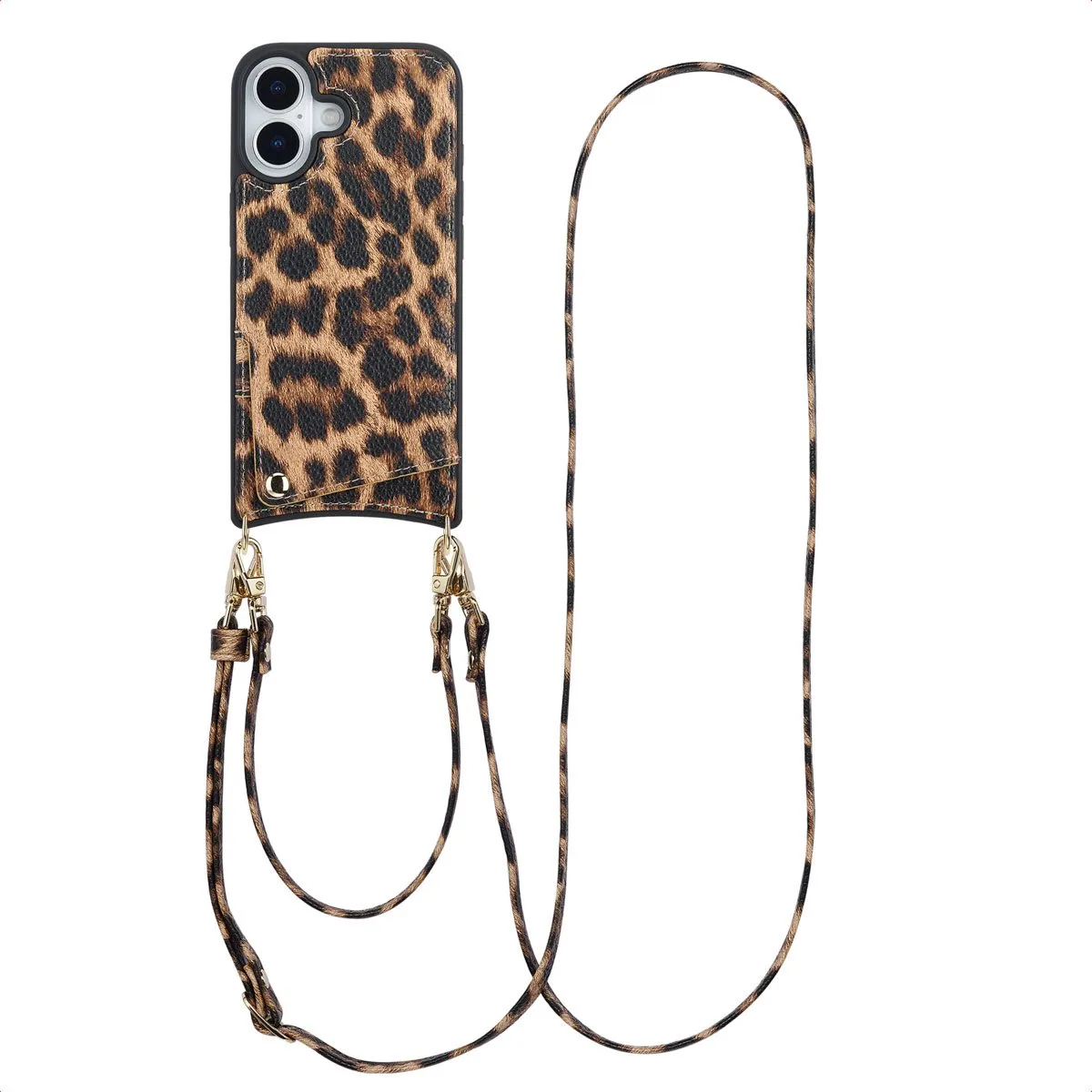 Selencia iPhone 17 Hoesje - Leopard - 2 Pasjes