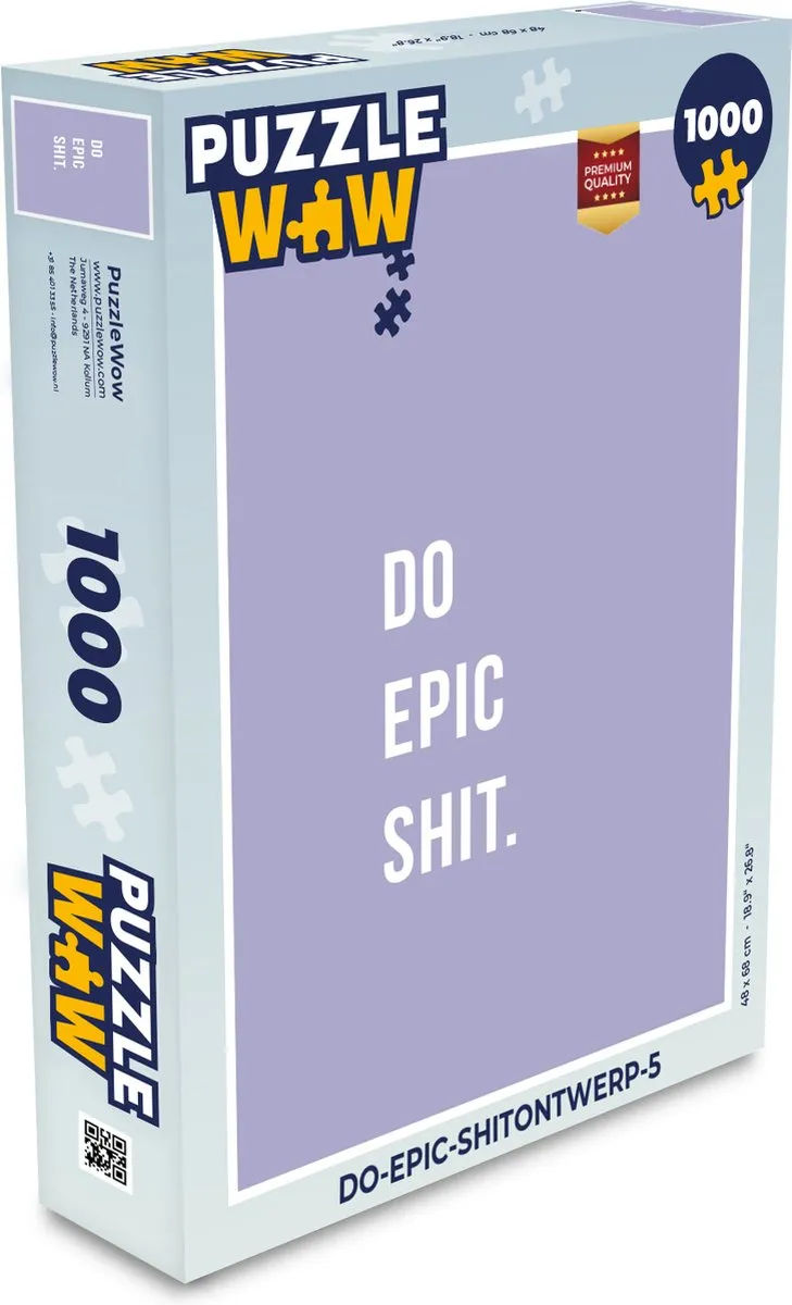 PuzzleWow Quotes Legpuzzel 1000 Stuks - Multicolor